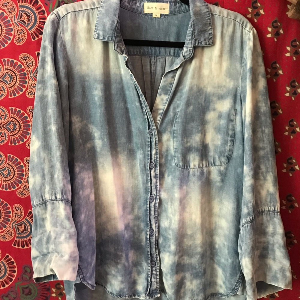 Cloth and Stone (Anthropologie) Acid Wash Shirt